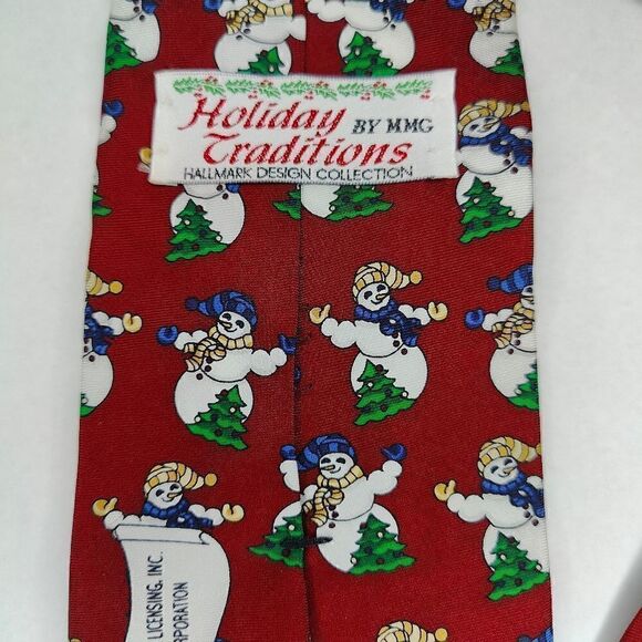 Hallmark Holiday Snow Man Novelty Print Tie - Picture 4 of 5